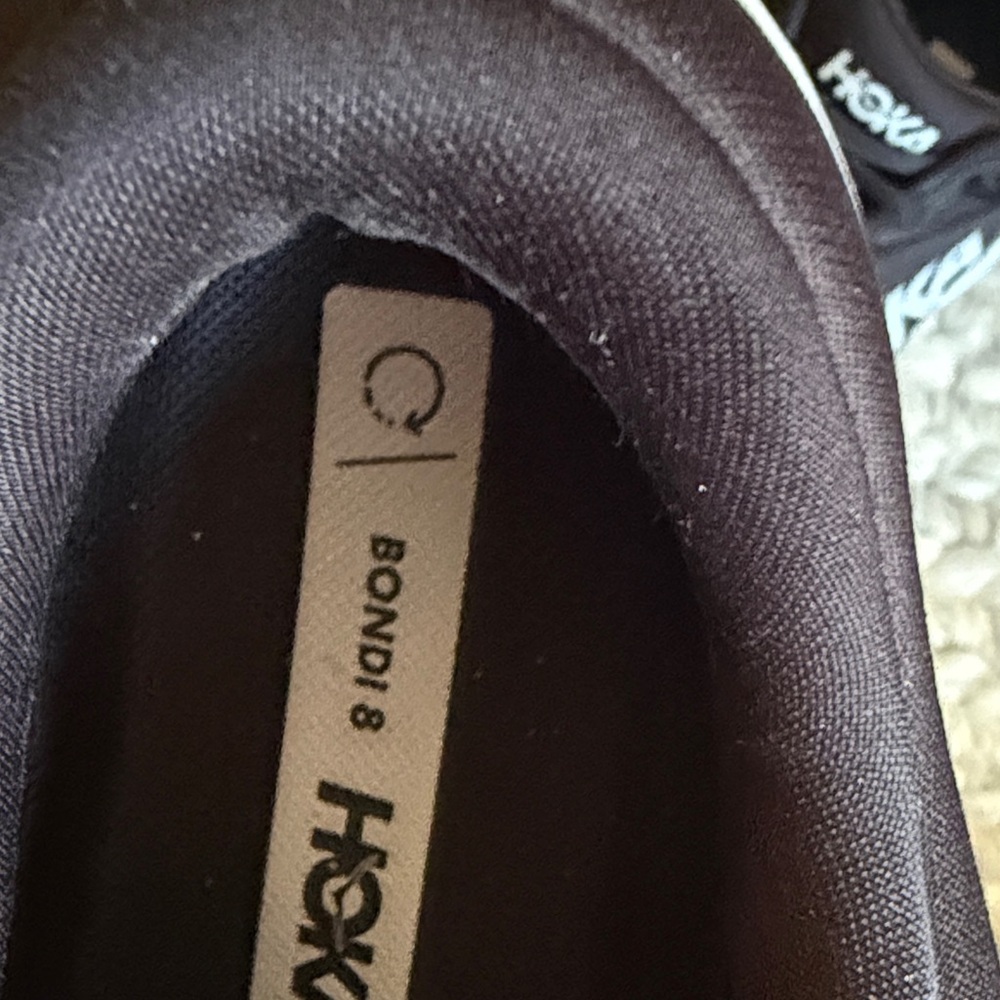 Hoka Bondi 8 Black Athletic Shoes - Picture 9 of 10